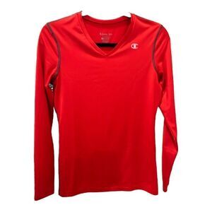 Champion womens Red long sleeve tee Shirt